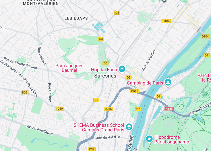 Map of Suresnes, France