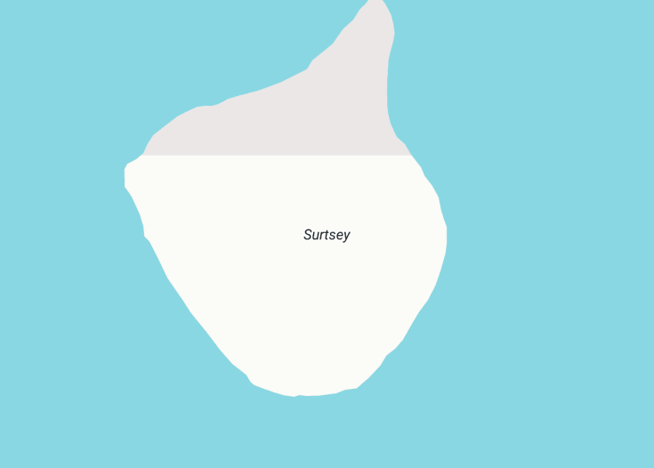 Map of Surtsey island, 