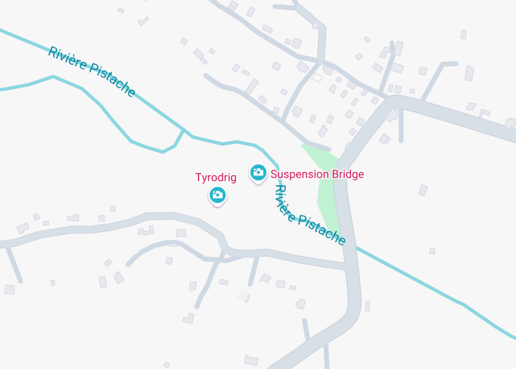 Map of Suspension Bridge, La Ferme