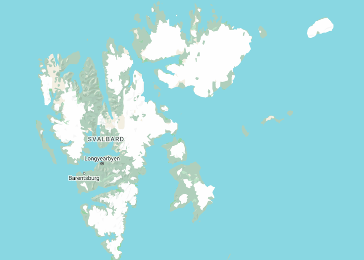 Map of Svalbard (Norway), 