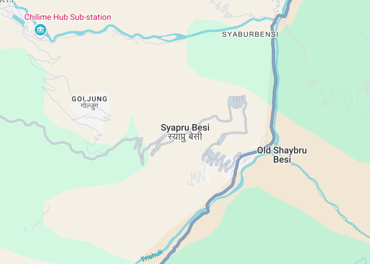 Map of Syapru Besi, Nepal