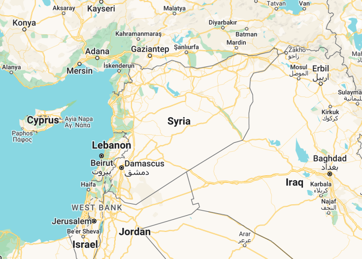 Map of Syria, 