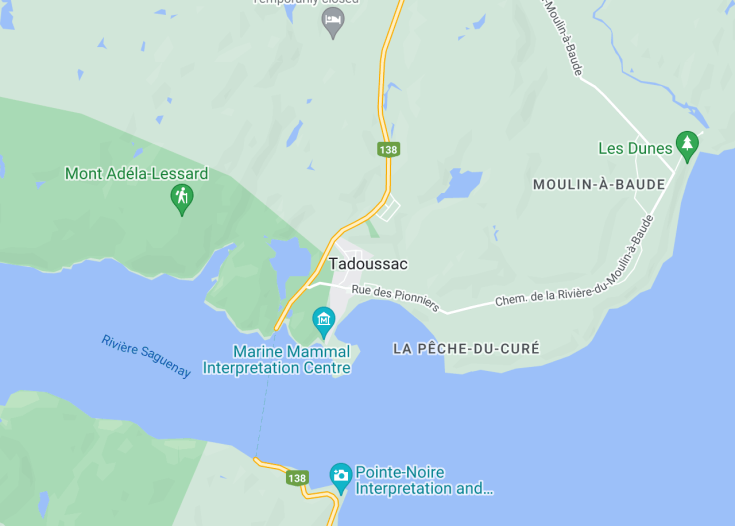 Map of Tadoussac, Canada