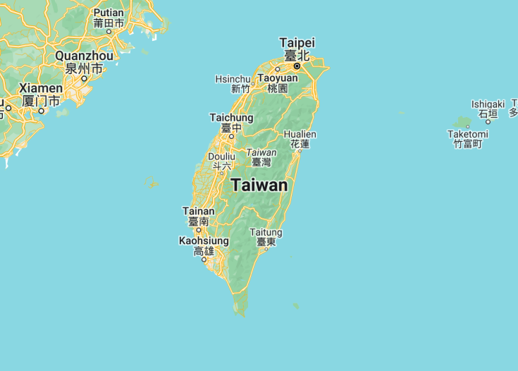 Map of Taiwan, 