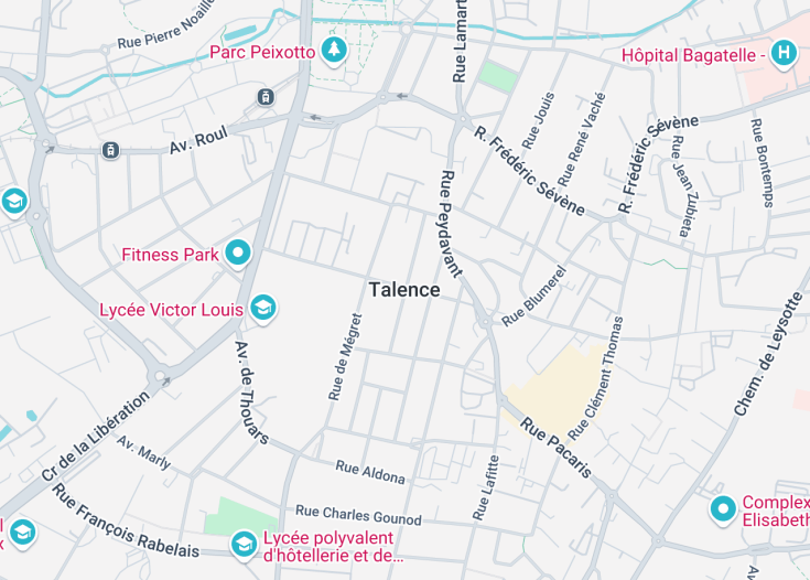 Map of Talence, France