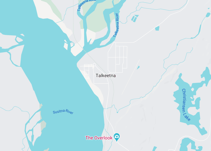 Map of Talkeetna, Alaska (USA)