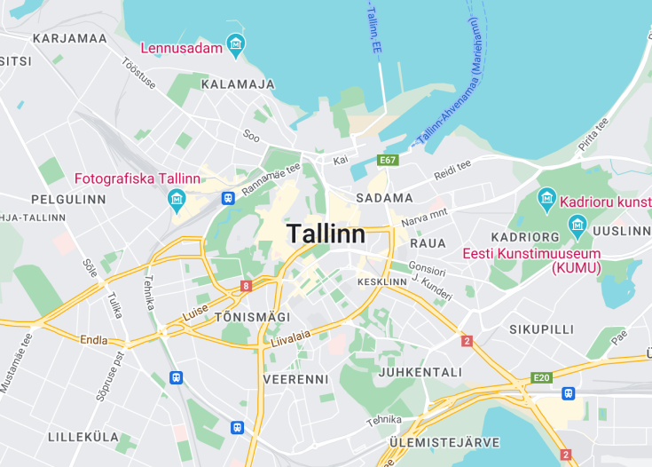 Map of Tallinn, Estonia