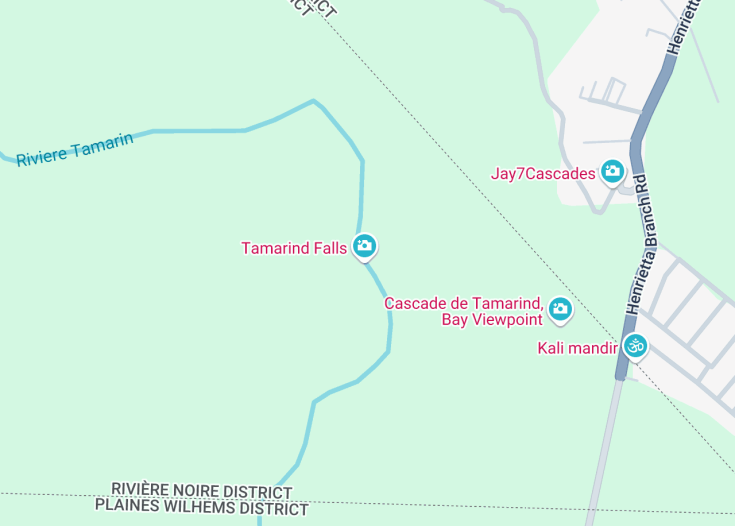 Map of Tamarind Falls, Mauritius