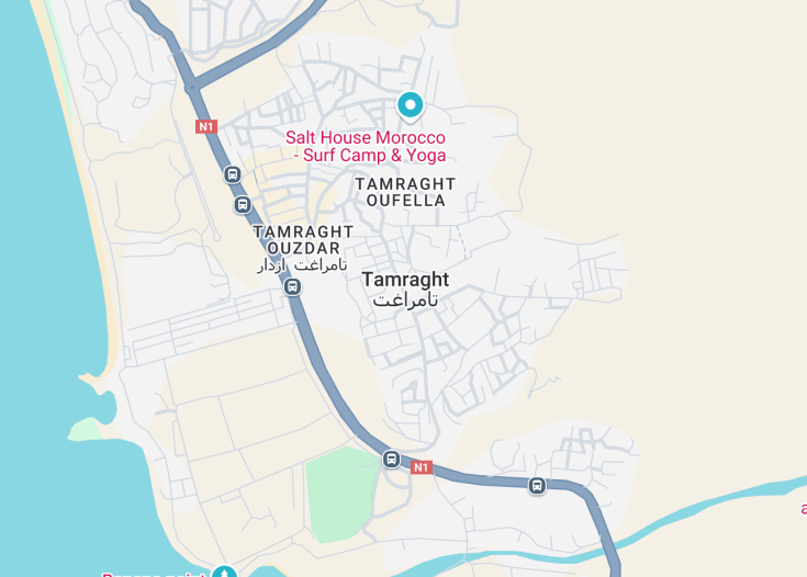 Map of Tamraght, Morocco