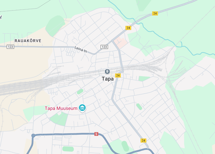 Map of Tapa, Estonia