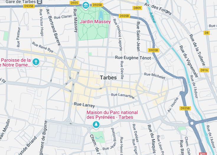 Map of Tarbes, France