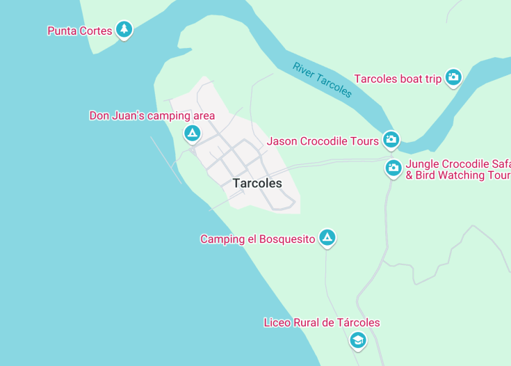 Map of Tarcoles, Costa Rica