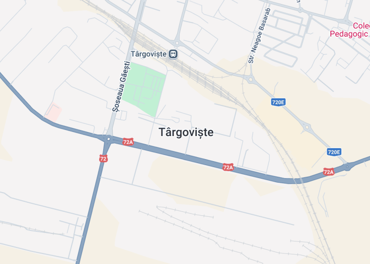 Map of Targoviste, Romania