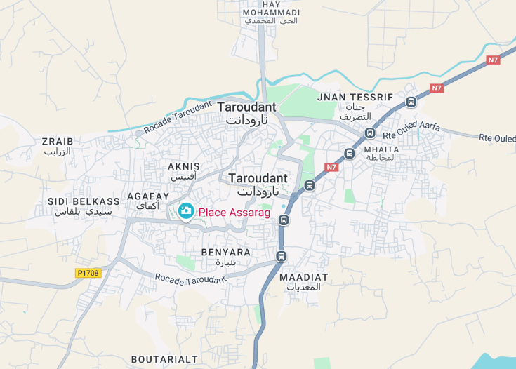 Map of Taroudant, Morocco