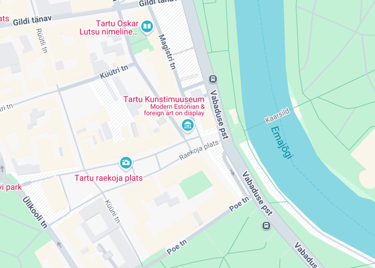 Map of Tartu Art Museum, Tartu