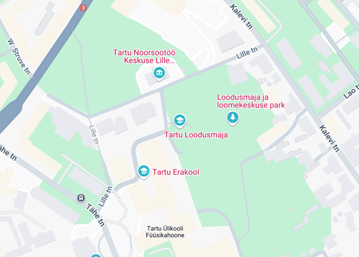 Map of Tartu Nature House, Tartu