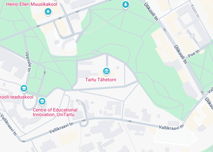 Map of Tartu Tähetorn, Tartu