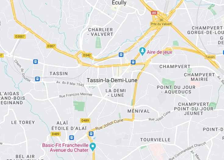 Map of Tassin-la-Demi-Lune, France