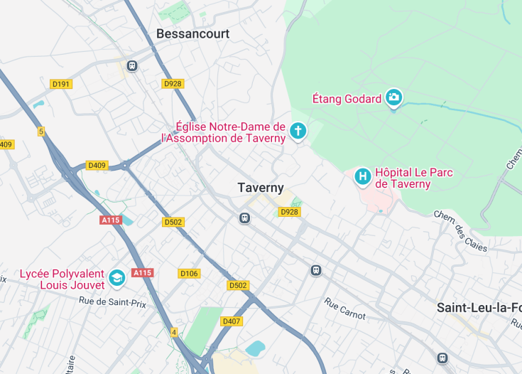 Map of Taverny, France