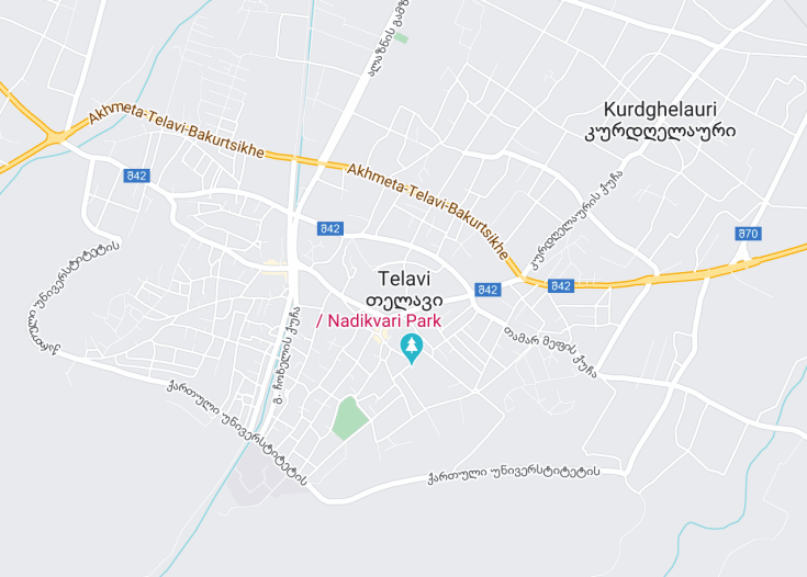 Map of Telavi, Georgia