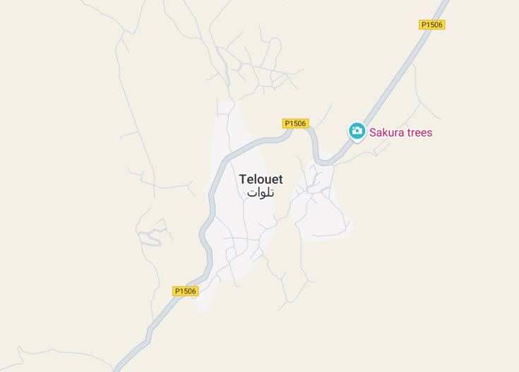 Map of Telouet, Morocco