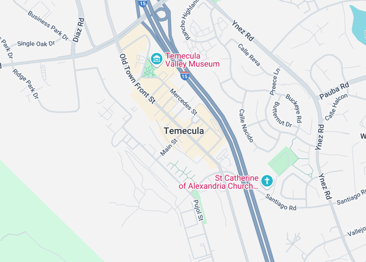 Map of Temecula, California (USA)