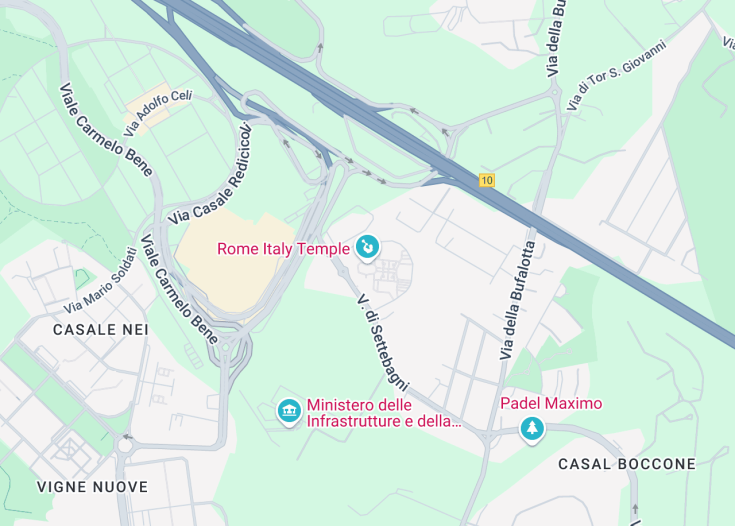 Map of Tempio di Roma Italia (Chiesa di Gesù Cristo dei Santi degli Ultimi Giorni), Rome