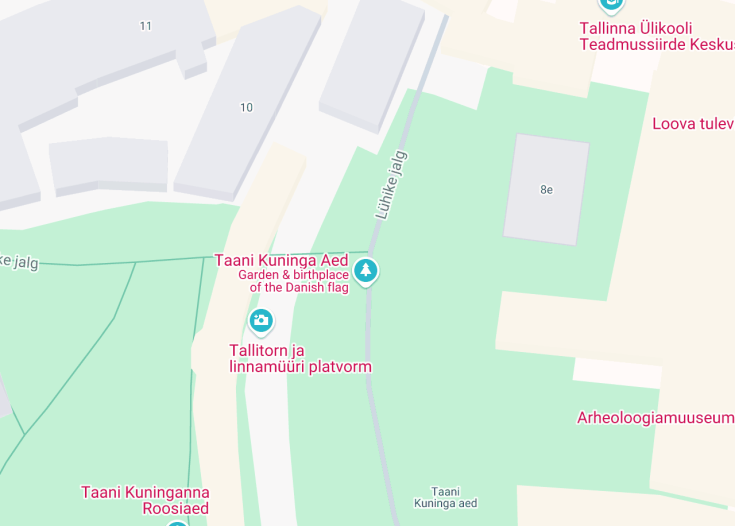 Map of The 3 monks of the Danish Garden, Tallinn