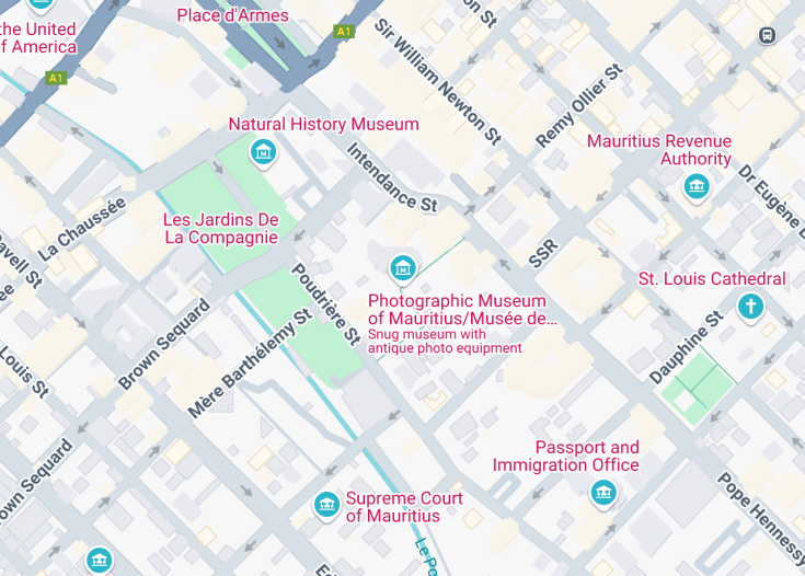 Map of The Photographic Museum, Mauritius