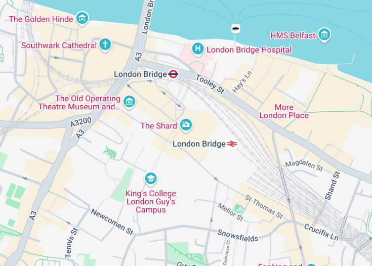 Map of The Shard, London