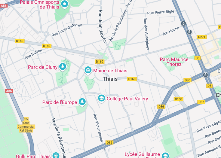 Map of Thiais, France