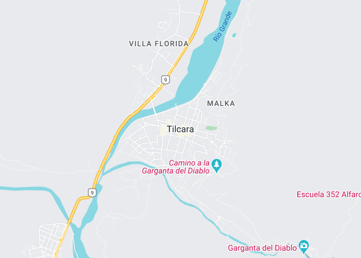 Map of Tilcara, Argentina