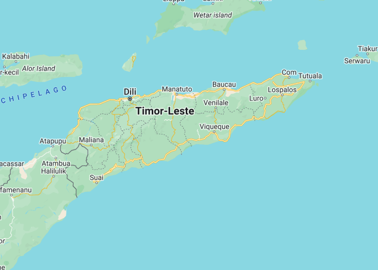 Map of Timor-Leste, 