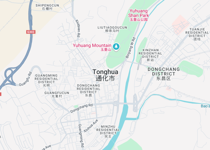 Map of Tonghua, China