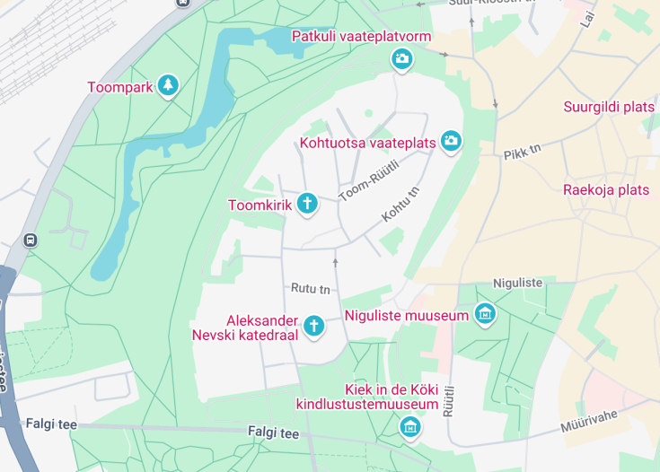 Map of Toompea Hill, Tallinn