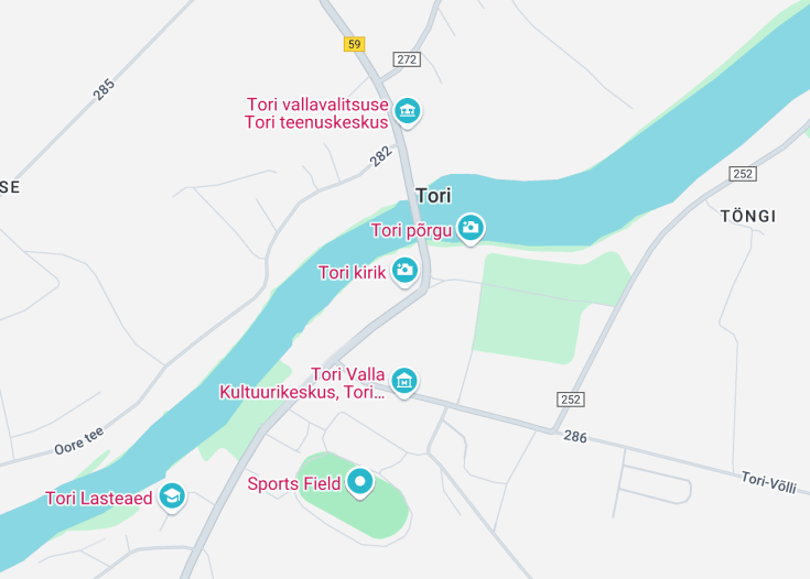 Map of Tori Church, Estonian Soldiers Memorial Church, Tori
