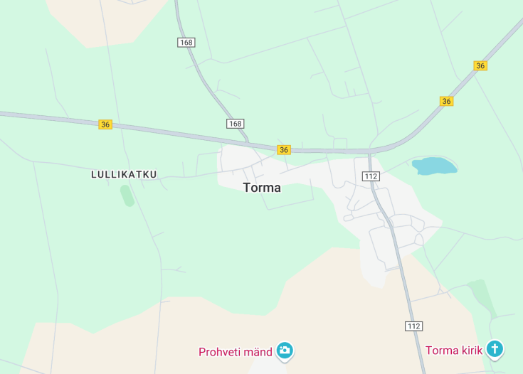 Map of Torma (Jõgeva County), Estonia