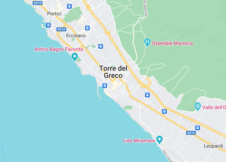 Map of Torre del Greco, Italy