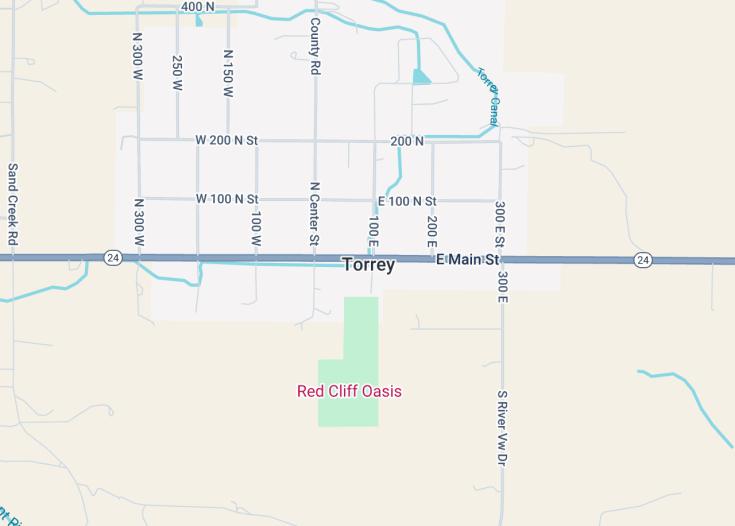 Map of Torrey, Utah (USA)