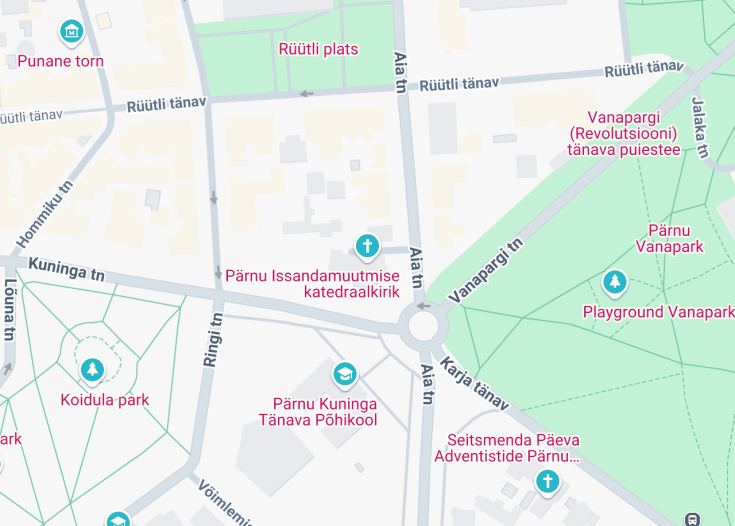 Map of Transformation of Our Lord Church, Pärnu