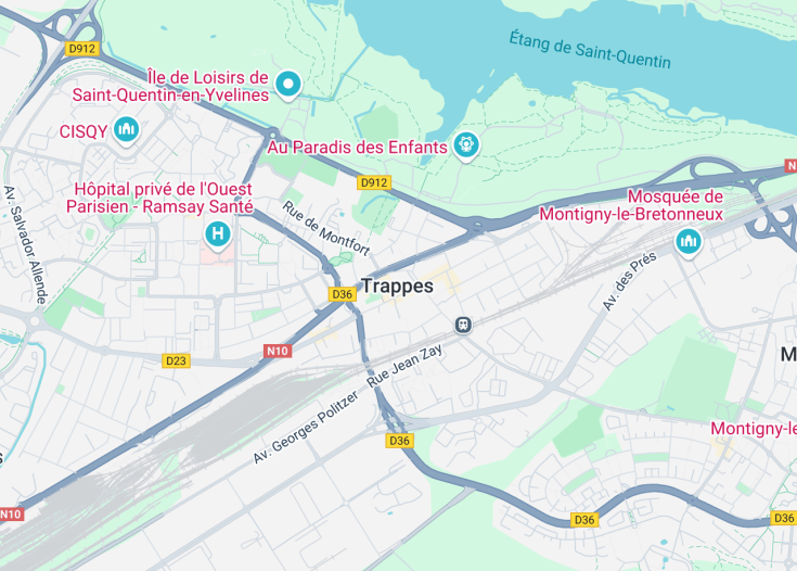 Map of Trappes, France