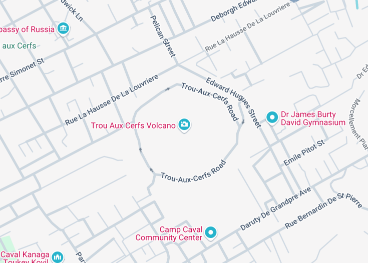 Map of Trou Aux Cerfs Volcano, 