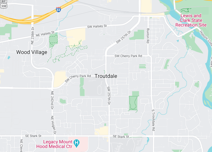 Map of Troutdale, Oregon (USA)