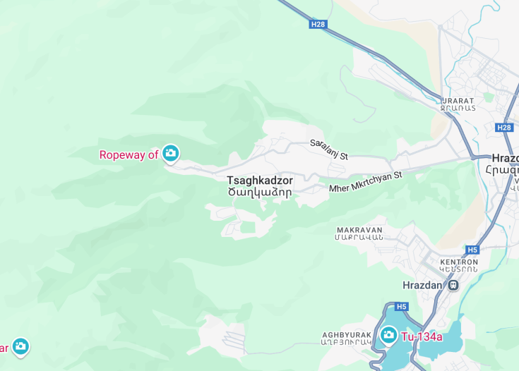 Map of Tsaghkadzor, Armenia