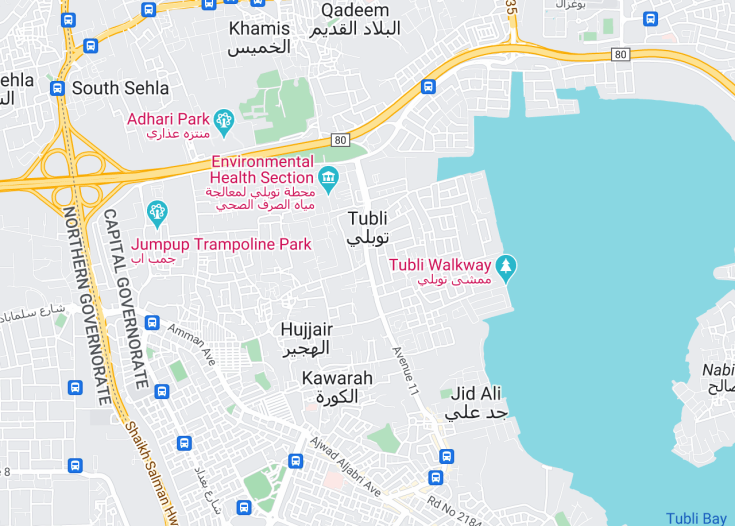 Map of Tubli, Bahrain