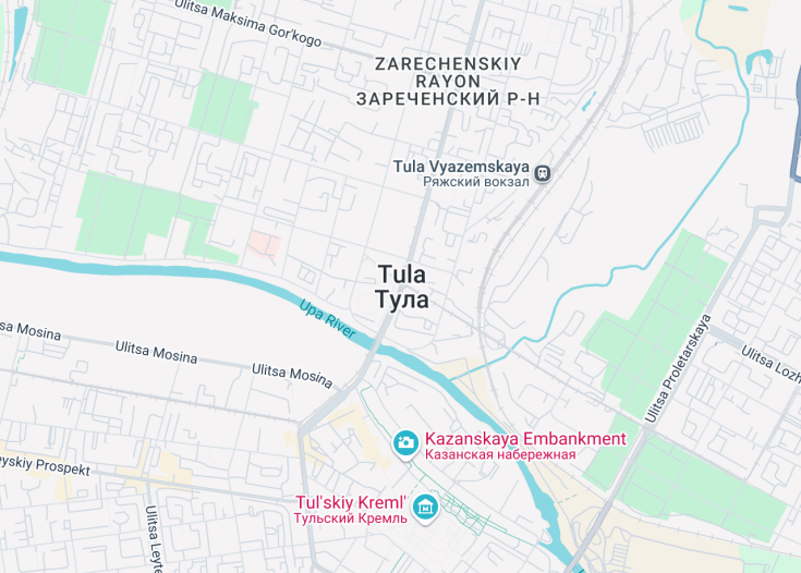 Map of Tula, Russia