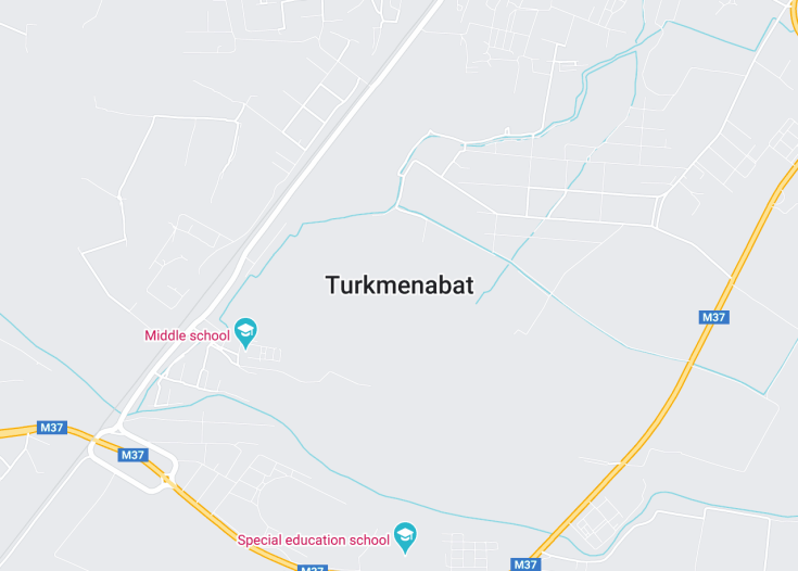 Map of Turkmenabat, Turkmenistan