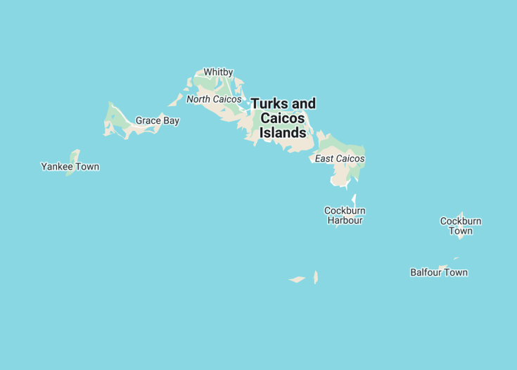 Map of Turks and Caicos Islands (United Kingdom), 