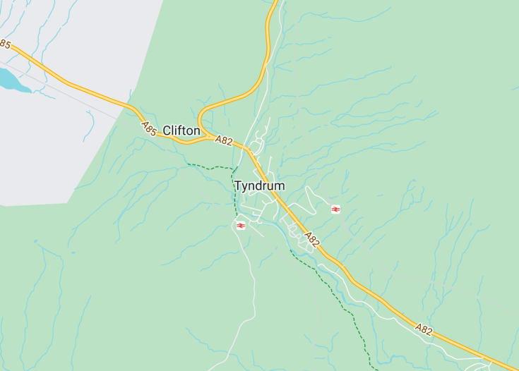 Map of Tyndrum, Scotland (United Kingdom)