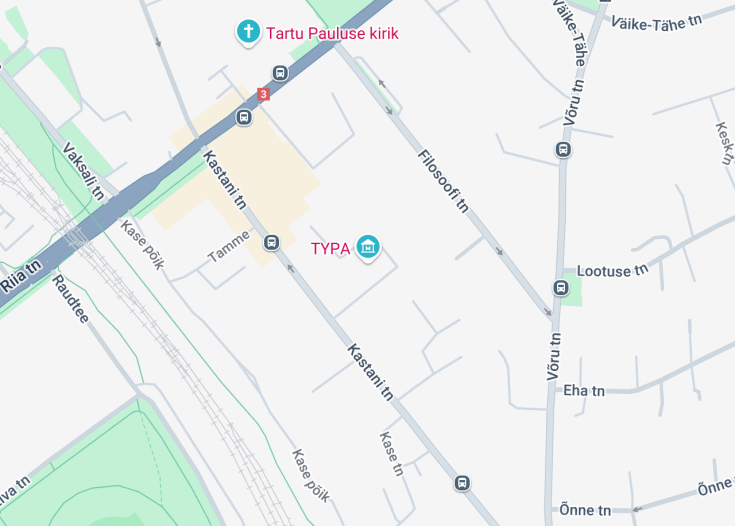 Map of Typa printing and paper art centre, Tartu